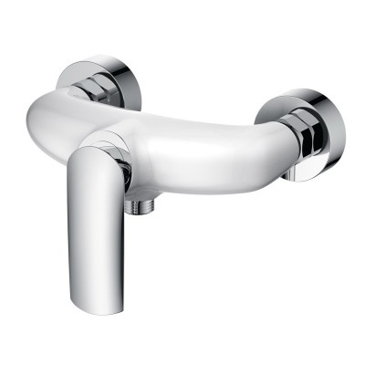 Watermark approved white and chrome luxury exposed hand shower mixer valve