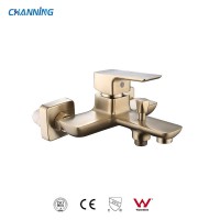 Chaning Luxury Single Handle Bath Shower Mixer Wall Mounted Bathroom Brush Gold Plated Bath Faucet (QT-23 3101BG)